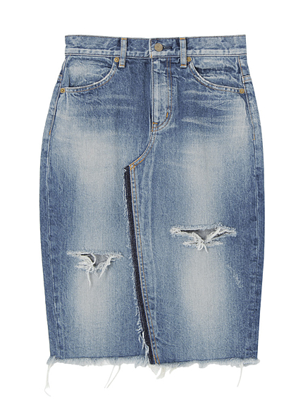 リメイクデニムミドルスカート