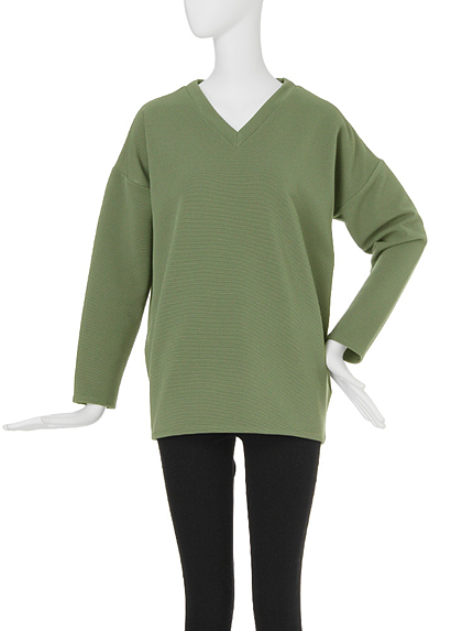 【CASUAL】Vネックデコルテトップス