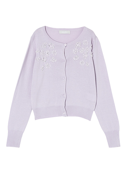 【se】ビジューショートカーデ