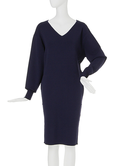 【MODE】シンプルロングニットワンピース