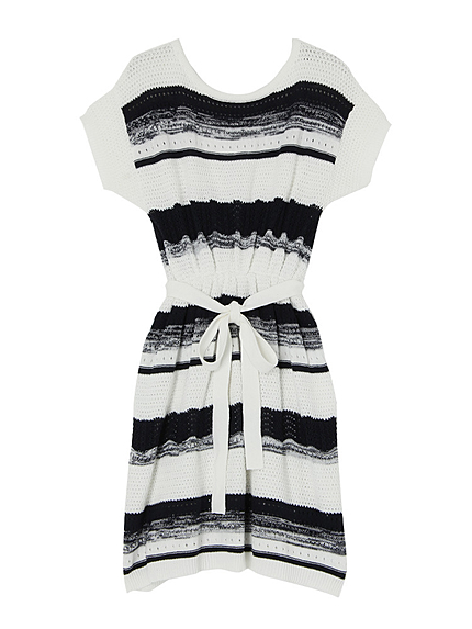 【DUO】 マルチボーダーニットワンピース