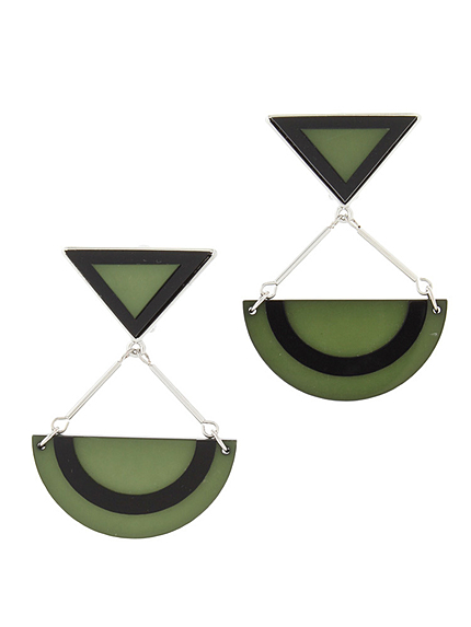 【LIFE】2トーンカラーイヤリング