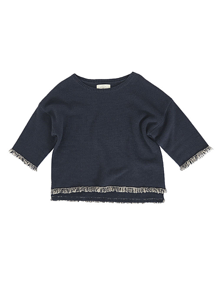 カラーループフリンジニット