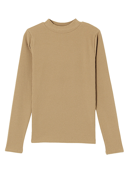 ハイネックリブTOPS