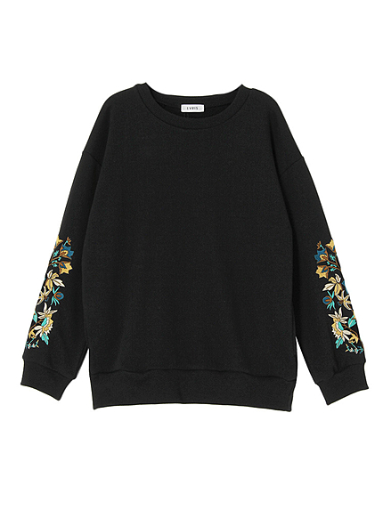 フラワースリーブスウェットTOPS