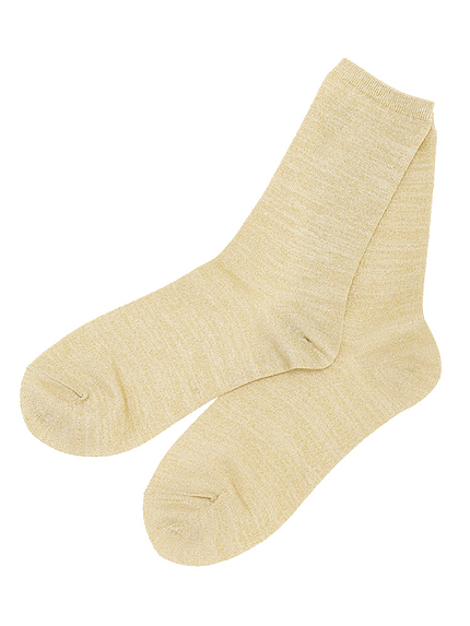 【GDS】 ラメ混ショートソックス