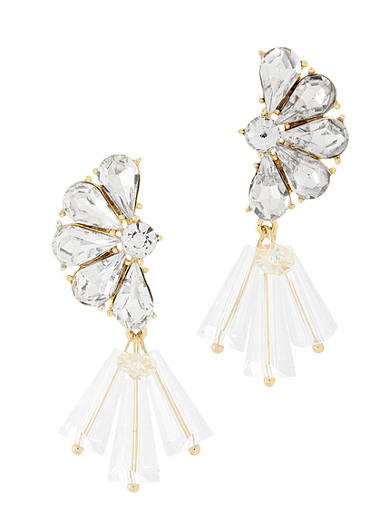 【GDS】 フリンジフラワーピアス(オフ)