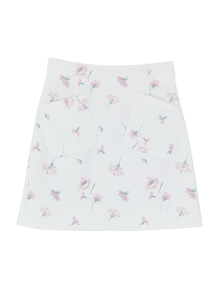 【sc】フラワーポケット台形スカート