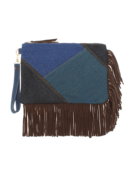【goods】パッチワークデニムクラッチ