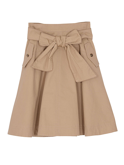 【se】リボン付きデザイン切替スカート