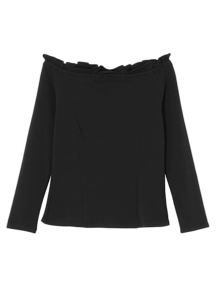 トップフリルオフショルトップス