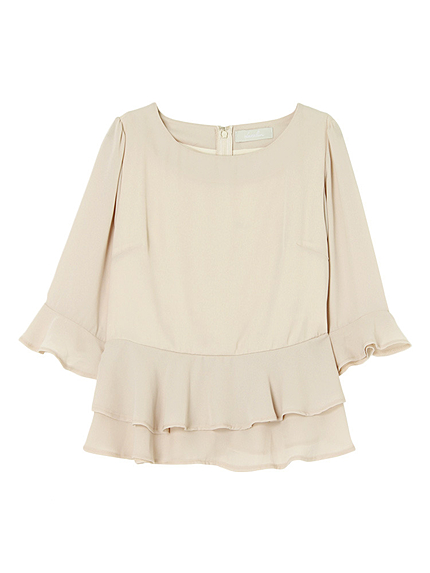 【se】ラッフルペプラムブラウス