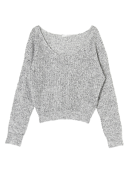 ルーズフロントカーブニット