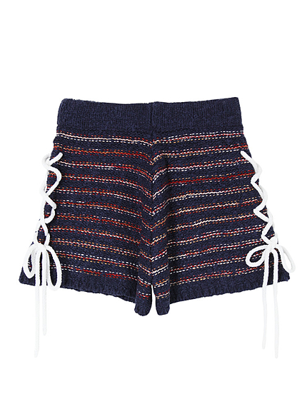 【sc】モールニットレースアップショートパンツ