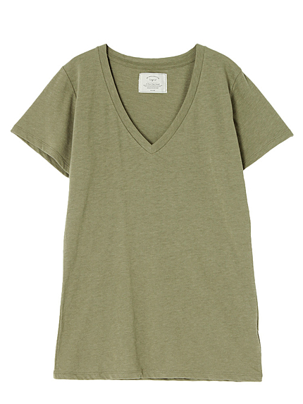 Color Vneck Tee