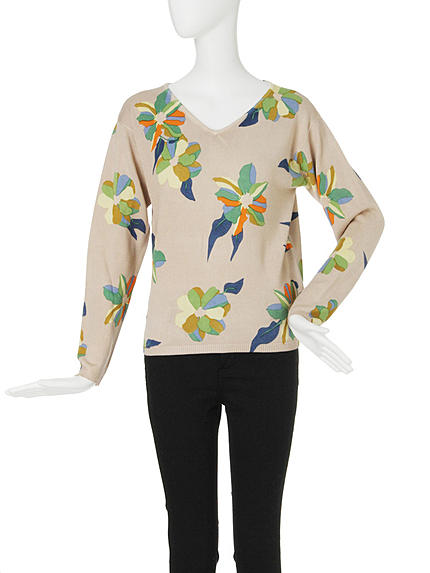 【CASUAL】safari flower ニット