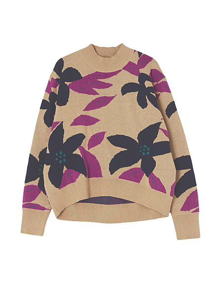 BIG FLOWERニットTOPS