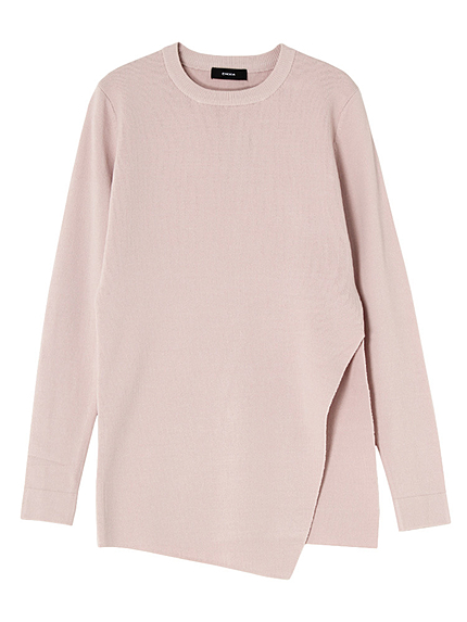 line cut ニットトップ