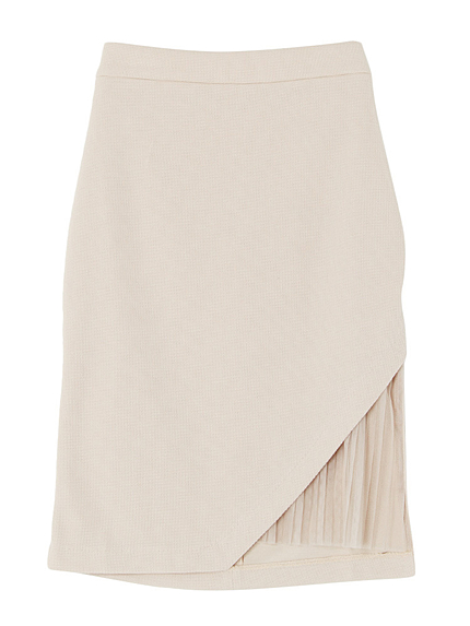 LAYER CROSS PLEATSスカート