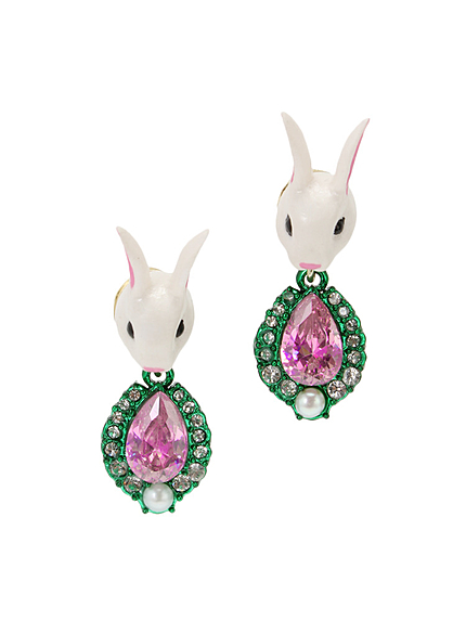 【77th】Bunny baroqu earrings mini