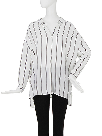 【FEMININE】Wカラーオーバーシャツ