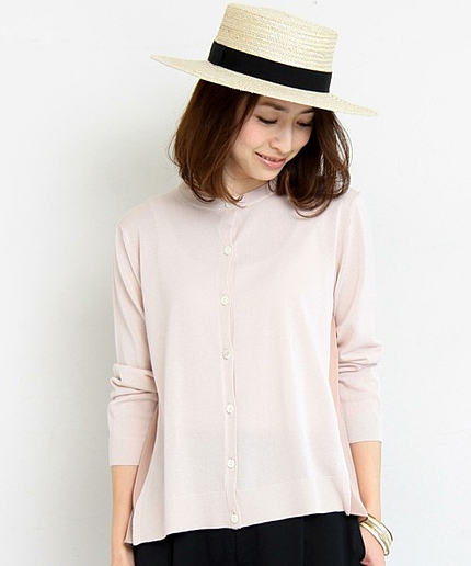 BY∵ デシンコンビクルーネックカーディガン