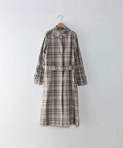＜Steven Alan＞LINEN LONG STAND FALL COLLAR COAT/ｽﾃﾝｶﾗｰｺｰﾄ o