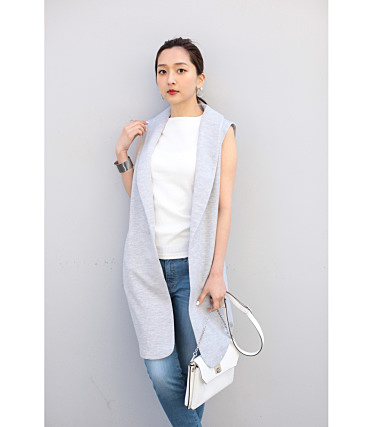 ショールロングベスト