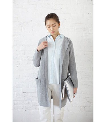 スウェッターフーディー長袖コーディガン