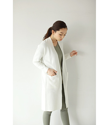 14G接結Wフェイス長袖ガウン