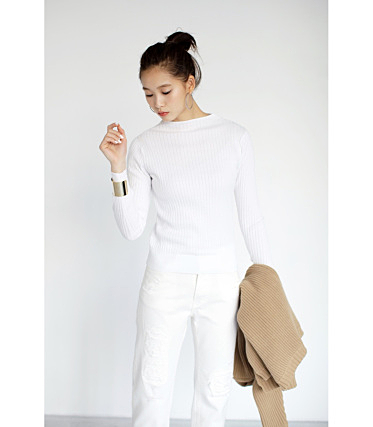 14Gリブボートネック長袖PO