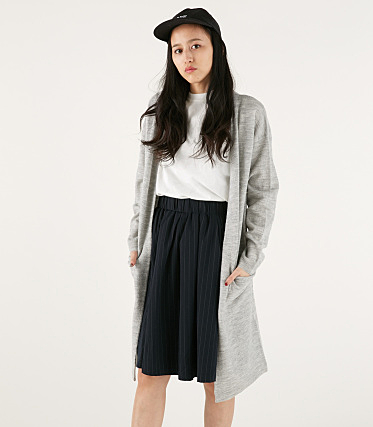 OVER-WASHED WOOL LONG CDK