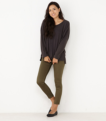 カラー サイドダーツ スキニー