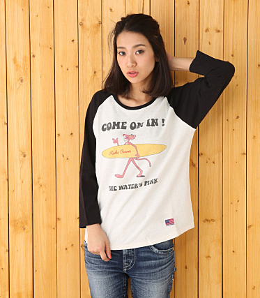 4C SURF ラグラン 7分袖 Tシャツ