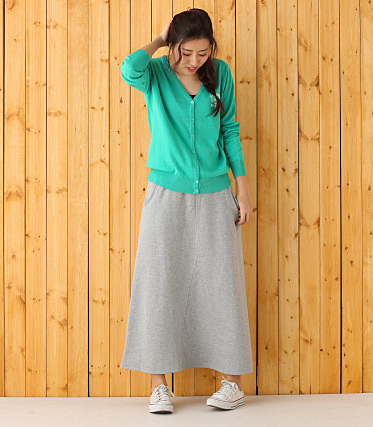 ベーシック スウェット マキシ スカート