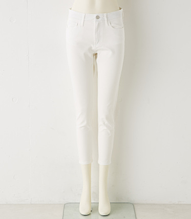 コットンツイルストレッチアンクルスキニーパンツ