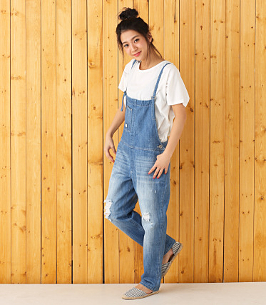 デニム サロペット