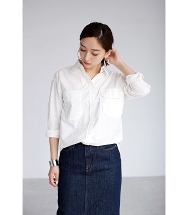 コットンブロードワークBIGシャツ