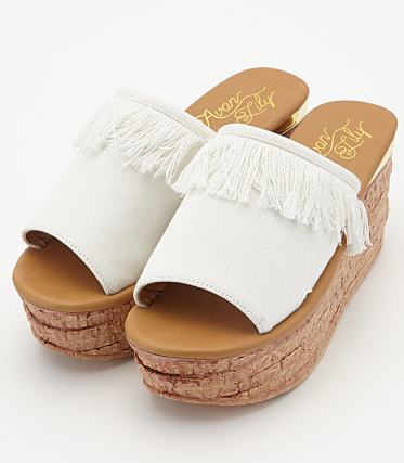 フリンジウェッジサンダル