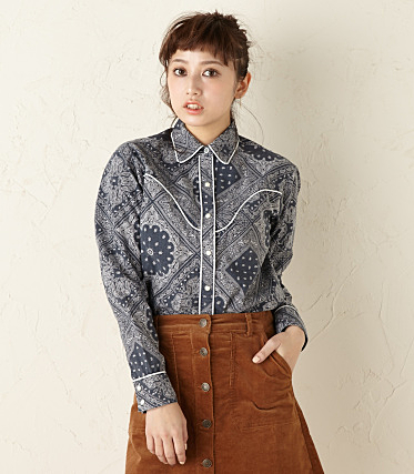 バンダナ柄パターンウエスタンSH