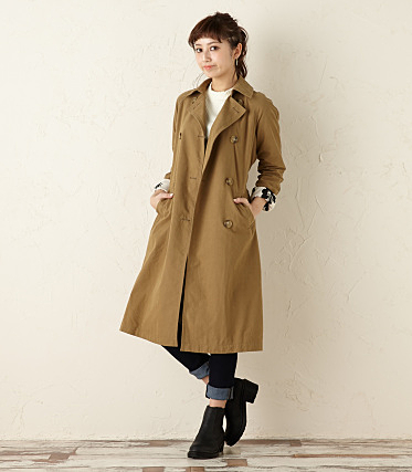 コットンナイロントレンチコート