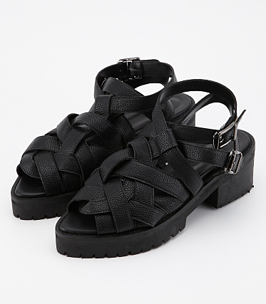 BRAID RUBBER HEEL SANDAL