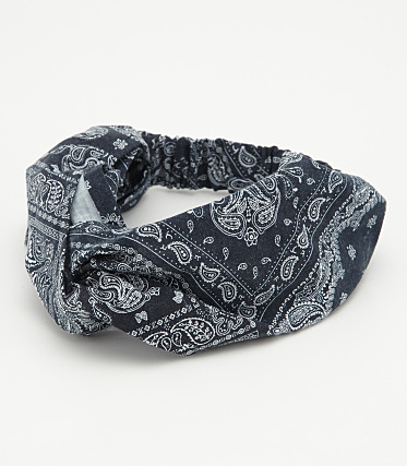 バンダナ柄ヘアターバン