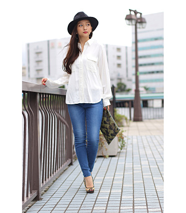 厚レーヨンFポケ長袖T／Bシャツ