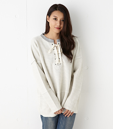 編み上げスウェットP/O