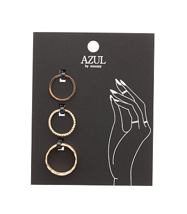 3連ミックスメタルSETリング(CARD)