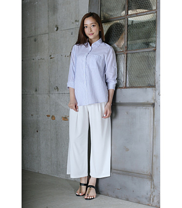 Fオーガンジー2wayカシュ7分シャツ