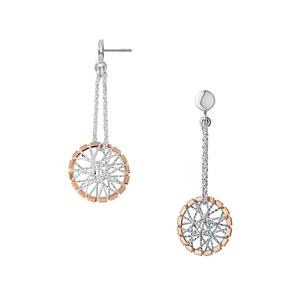 Dream Catcher Bi-Metal Drop Earrings