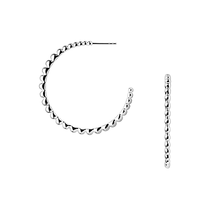 Effervescence Sterling Silver Large Hoop Earrings