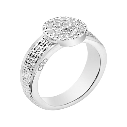 Celeste Sterling Silver Pave Ring
